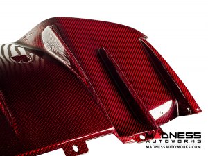 Alfa Romeo Giulia Rear Diffuser - Carbon Fiber - Quadrifoglio Model - Light Red Candy Alfa Romeo Giulia Rear Diffuser - Carbon Fiber - Quadrifoglio Model - Light Red Candy